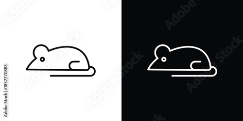 Rat icon line drawing clipart symbol. Vector illustration