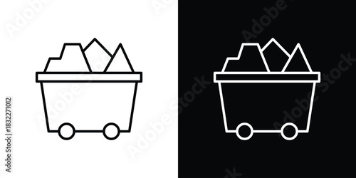 Raw material icon line drawing clipart symbol. Vector illustration