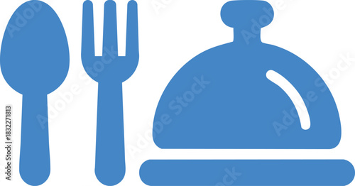 A minimalist illustration of dining essentials, evoking simplicity and clarity for culinary themes.