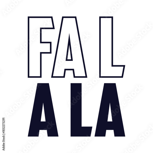 Fa La La' Christmas Quote Wall Art PNG Carol Hand-Lettered Card on Pink Grid Pattern Design