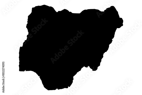 Nigeria Silhouette Map illustration