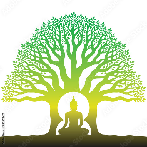 People and children under a tree in the park