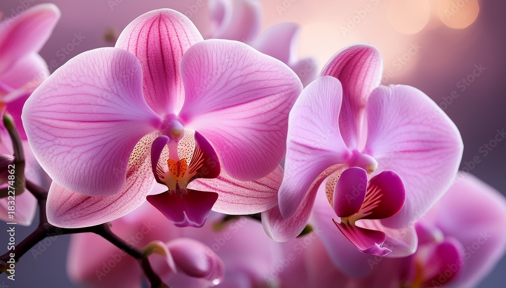 Fototapeta premium pink orchid blossom close up