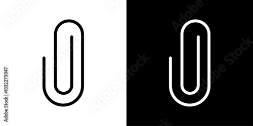 Paperclip attachment icon representing attached files, documents, email attachments, and linked digital resources.