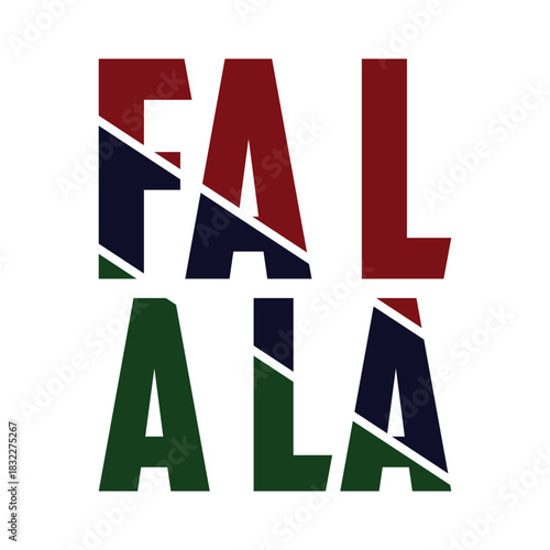 Fa La La' Christmas Quote Wall Art PNG Carol Hand-Lettered Card on Pink Grid Pattern Design