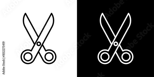 Scissors cut icon representing trimming content, removing sections, and performing cut actions in digital editing tools.