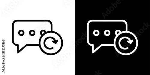 Filled chat bubble icon representing active messaging, communication, text exchange, and interactive conversation.