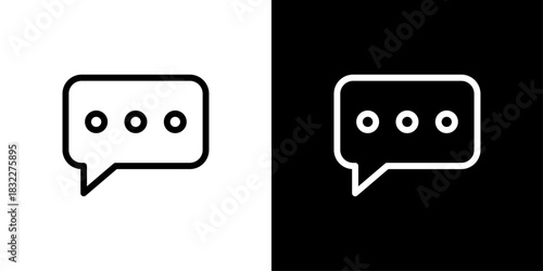 Chat bubble icon representing messaging, conversations, communication, text exchange, and customer interaction.