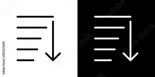Upward sorting icon representing ascending order, arranging items from low to high, small to large, or A to Z.