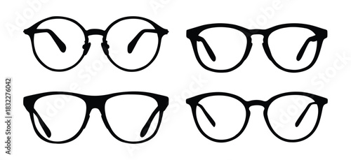 Black silhouette sunglass frame set design