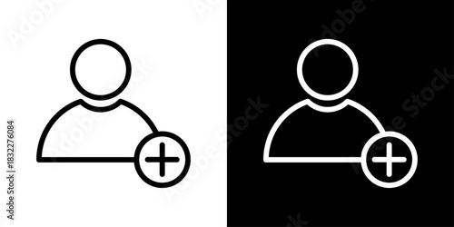 User profile with a plus sign, representing adding a new user, creating accounts, granting access, and expanding membership.