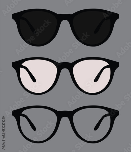 A file is created with three digital glasses