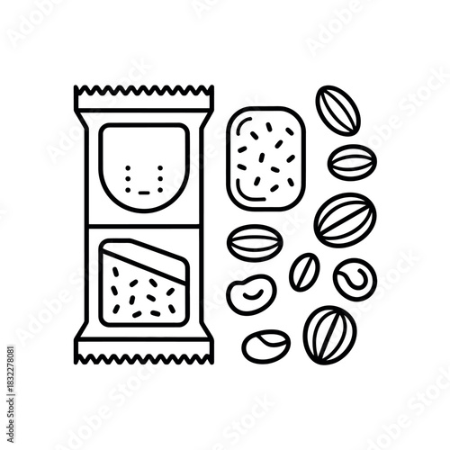 A package of nuts and seeds is opened, revealing its contents.