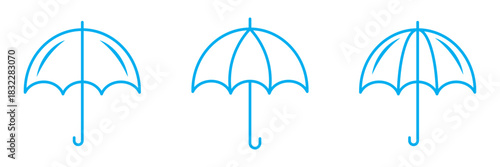 Umbrella icon set. protection parasol vector symbol. vector illustration.
