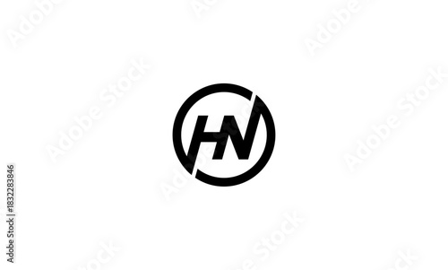 HN Initial letters logo or HM monogram logo