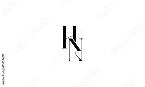 HN Initial letters logo or HM monogram logo