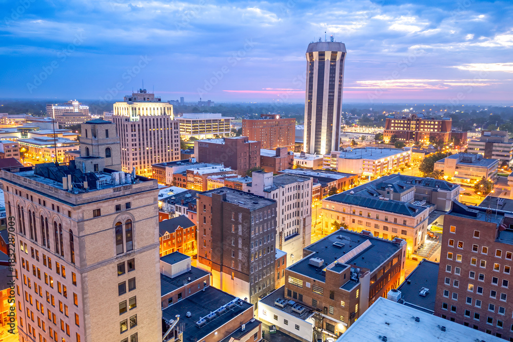 Fototapeta premium Downtown Springfield, Illinois, USA 2024