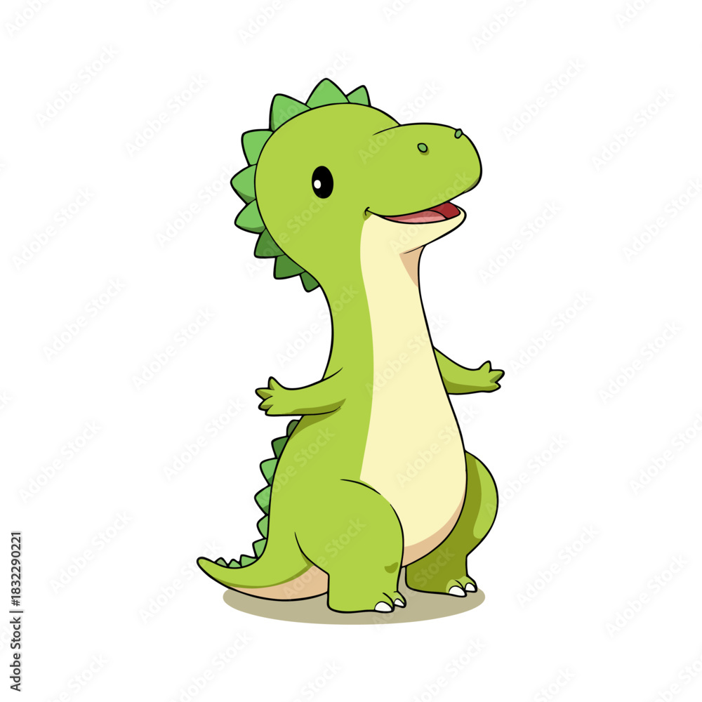 Naklejka premium Cute Brontosaurus Clipart 03