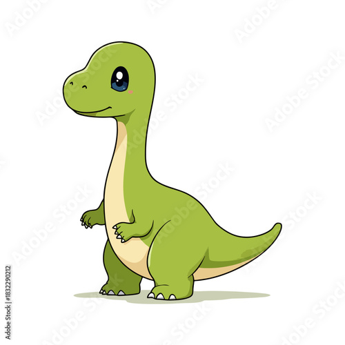 Cute Brontosaurus Clipart 04
