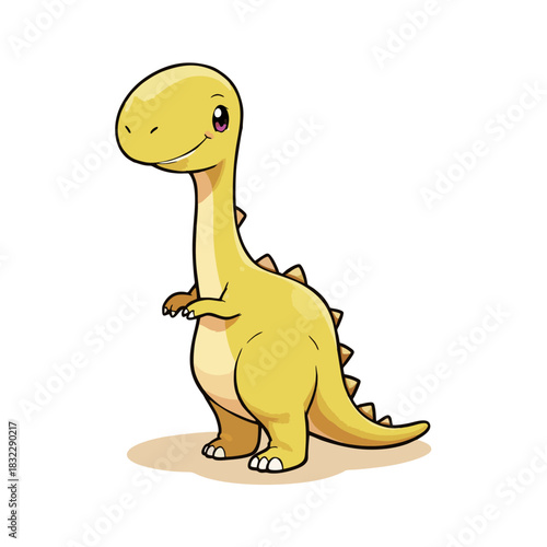 Cute Brontosaurus Clipart 09