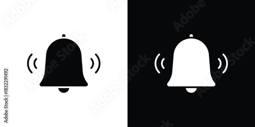 Notification bell icons symbol illustration. Vector graphics