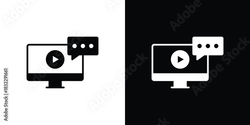 Online course icons symbol illustration. Vector graphics