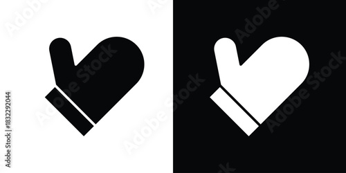 Oven mitt icons symbol illustration. Vector graphics