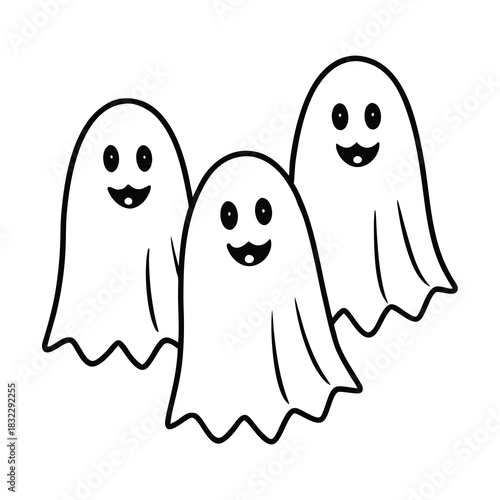 Three wise men cartoon ghost  people symbol design fun