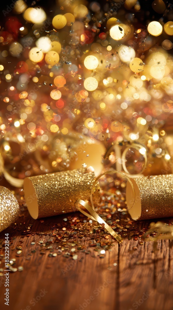 Obraz premium Sparkling celebration for New Year festivities