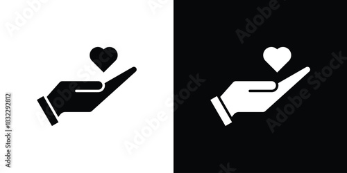 Philanthropy icons symbol illustration. Vector graphics