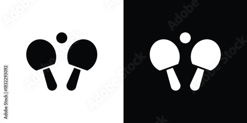 Ping pong icons symbol illustration. Vector graphics
