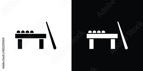Pool table icons symbol illustration. Vector graphics