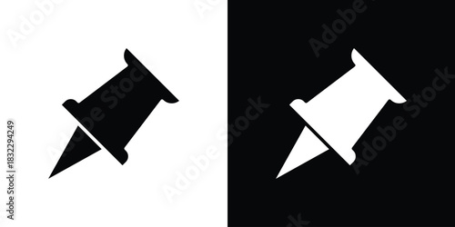 Push pin icons symbol illustration. Vector graphics