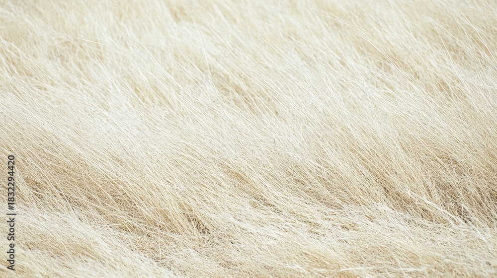 Fototapeta premium Sun bleached brittle stalks of dead grass lying flat on the ground in a dry nature field