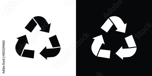 Recycling icons symbol illustration. Vector graphics