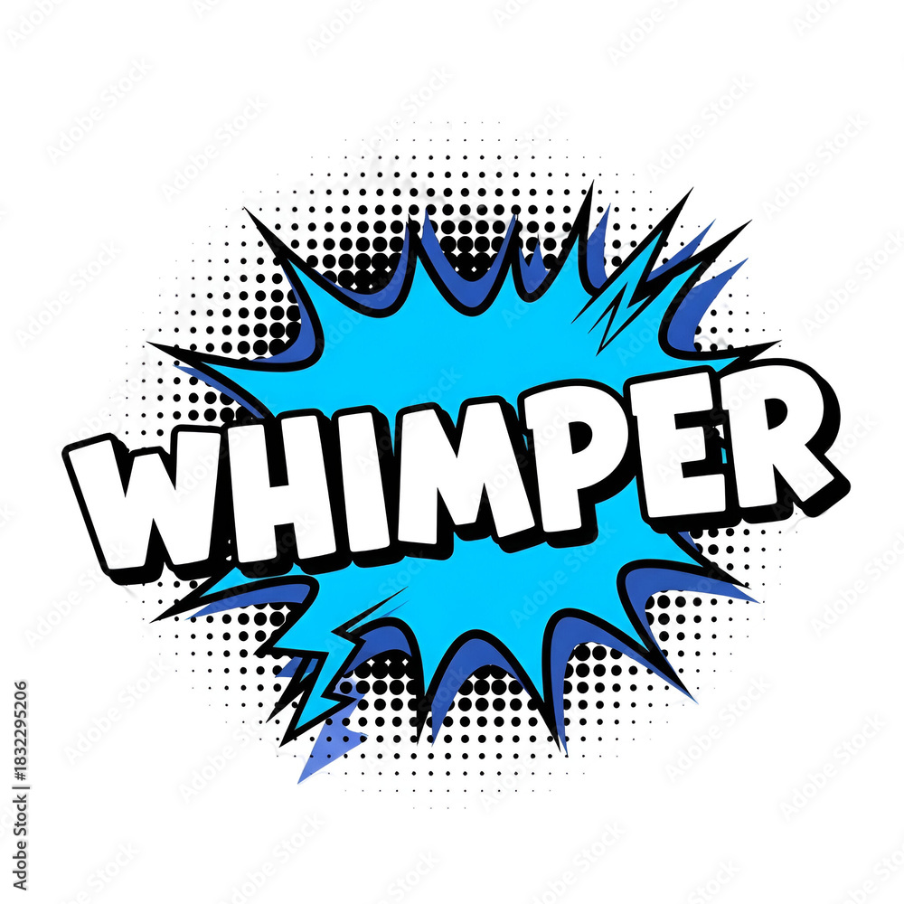 Obraz premium Crunch comic book explosion with blue lettering isolated on transparent background, stars and smoke coming out