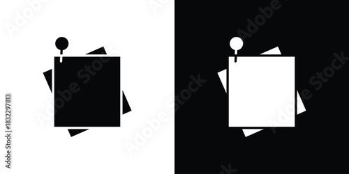 Sticky note icons symbol illustration. Vector graphics