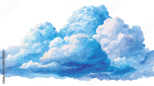 Serene Landscape Painting of Clouds and Sky with Inspirational Quote Clouds