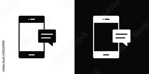 Text message icons symbol illustration. Vector graphics