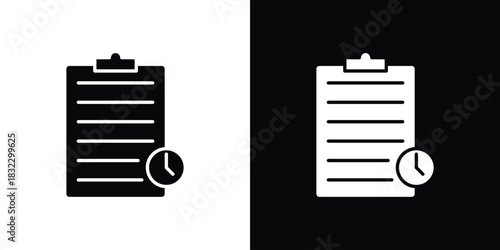 Timesheet icons symbol illustration. Vector graphics