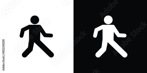 Walking icons symbol illustration. Vector graphics