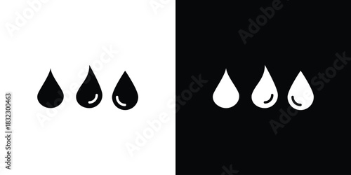 Water drop shape icons symbol illustration. Vector graphics