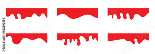 Border shape wave design, dividers shapes, frame template curve collection