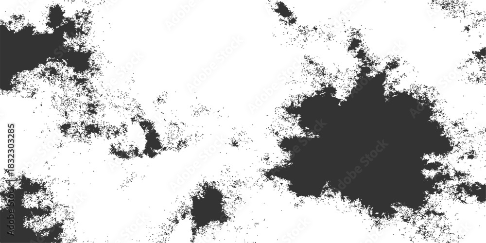 Fototapeta premium Black grunge ink splat texture vector design frame border illustration