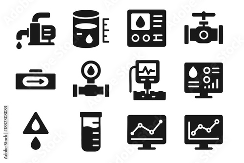 Leak monitor reservoir quality monitoring panel screen vector pipeline management smart water