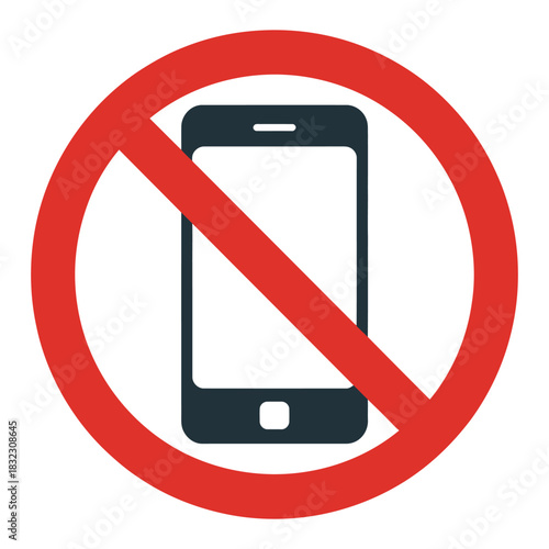 No mobile phone allowed sign for restricted areas