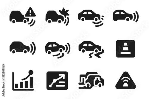 Detector module vector sensor trigger icons monitor beacon collision node safety radar