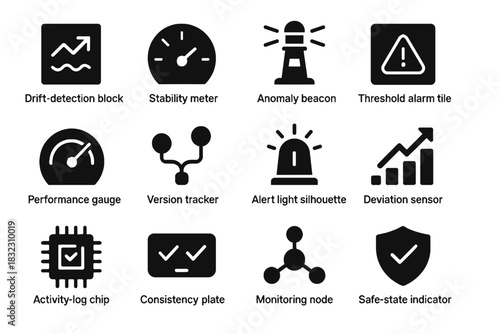 Light block alarm beacon safety icon model gauge version vector plate icons