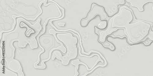 The concept map of a conditional geography scheme and the terrain path. Isolated Object.