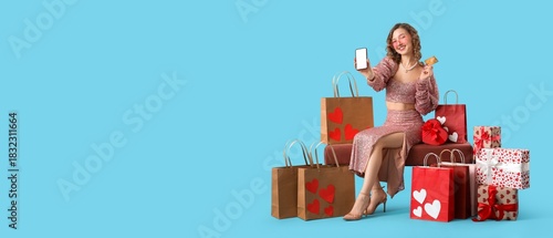 Young woman with credit car...